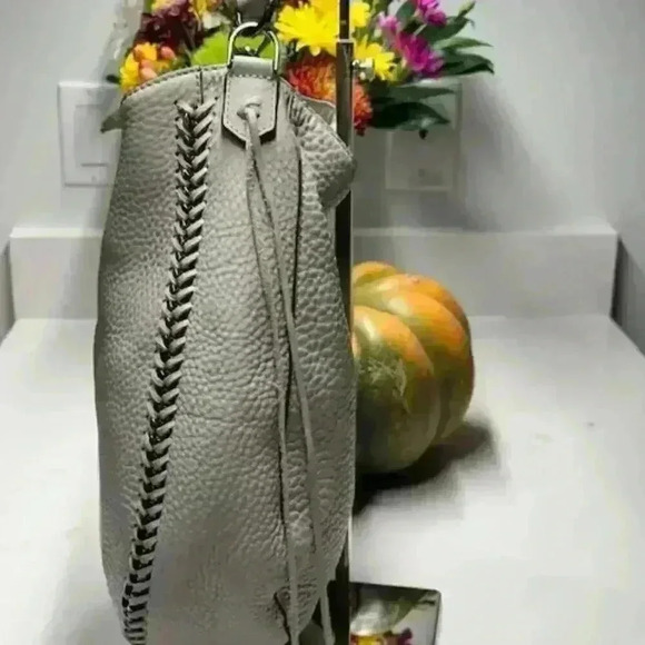 Rebecca Minkoff Gray Pebbled Leather Shoulder Hobo Bag - Picture 5 of 13
